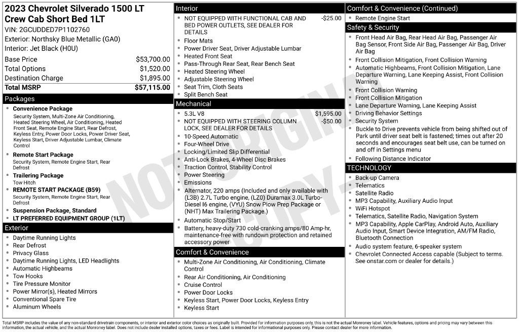 2023 Chevrolet Silverado 1500 LT LT1