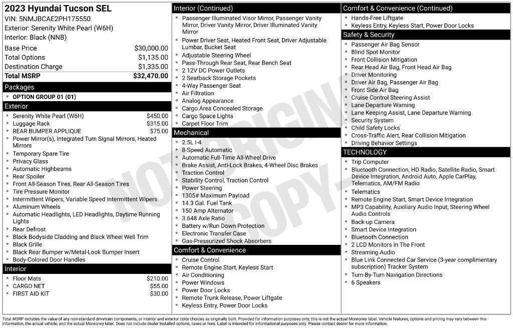 2023 Hyundai TUCSON SEL
