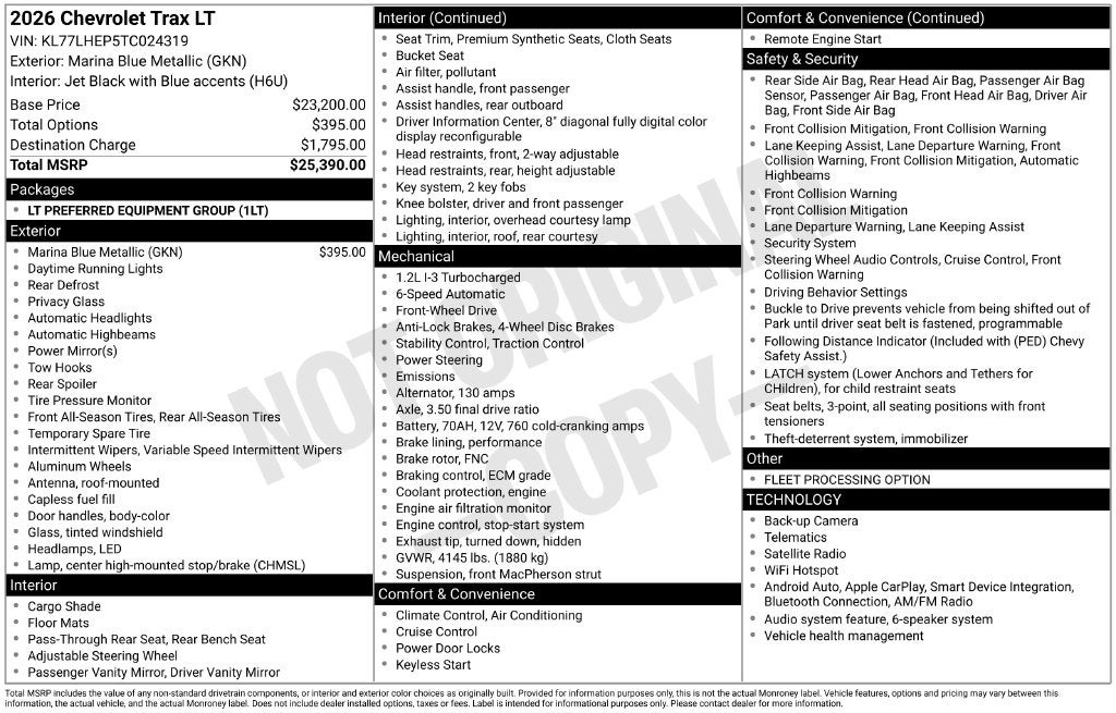2026 Chevrolet Trax LT