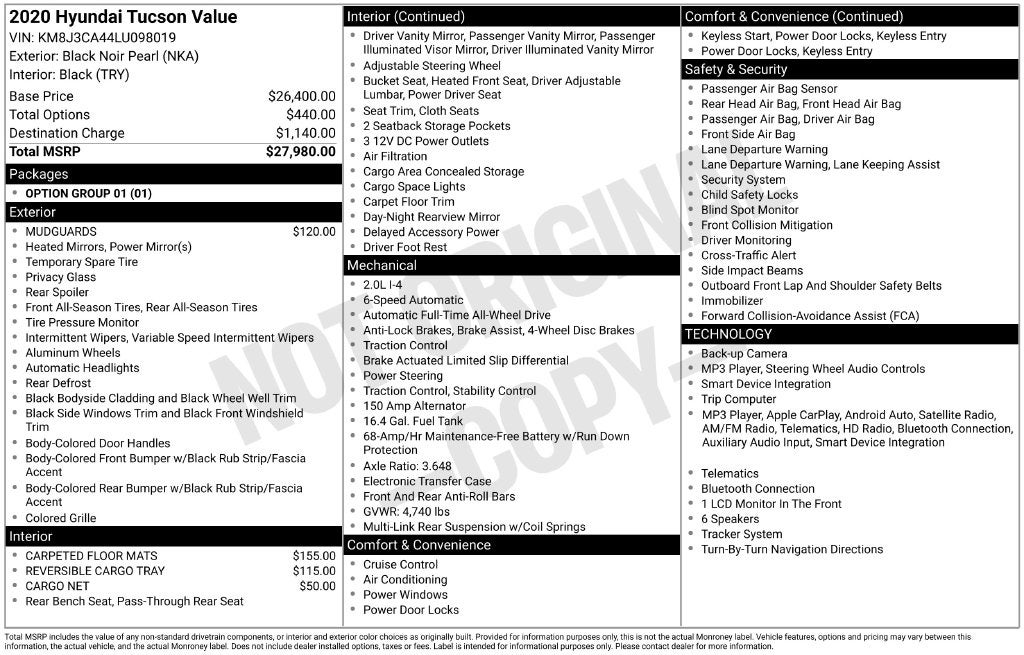 2020 Hyundai TUCSON Value